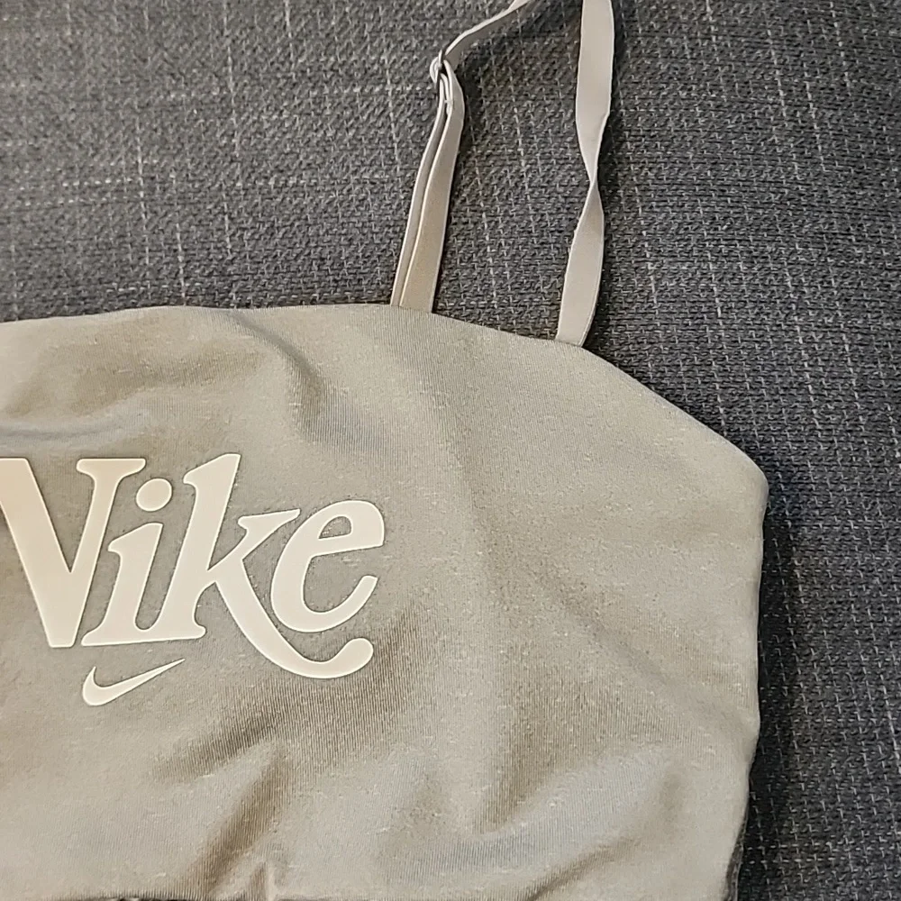 Nike Tan Bralette with Logo, Size Small - Picture 3 of 9